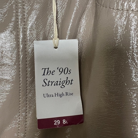 Abercrombie & Fitch 90s Straight Ultra High Rise Vegan Leather Pants - Picture 6 of 6